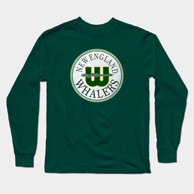 Defunct New England Whalers WHA Hockey 1975 Long Sleeve T-Shirt by LocalZonly